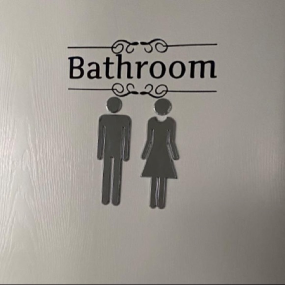 HOST PICK!! Bathroom Door Decals - Picture 3 of 16
